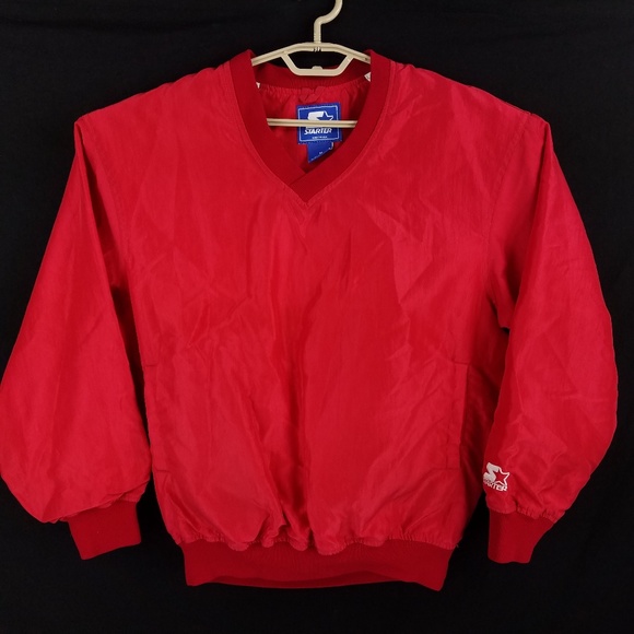 STARTER Other - Vintage Blank Plain Red Starter Jacket Windbreaker